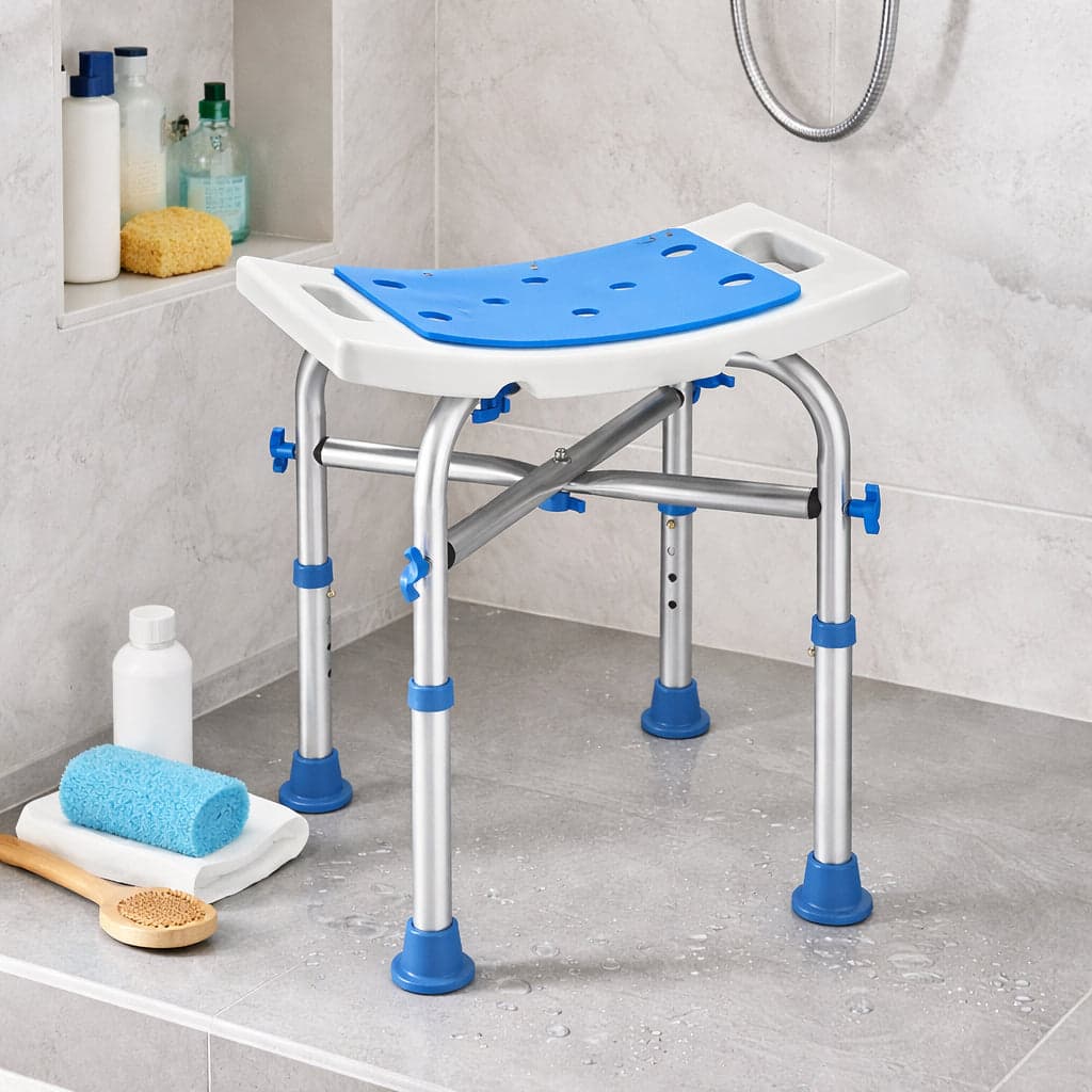 Sgabello Doccia Alluminio Antiscivolo Regolabile per Anziani e Disabili 150 kg in Sgabelli per doccia e bagno Danyx - Casoria, commercioVirtuoso.it