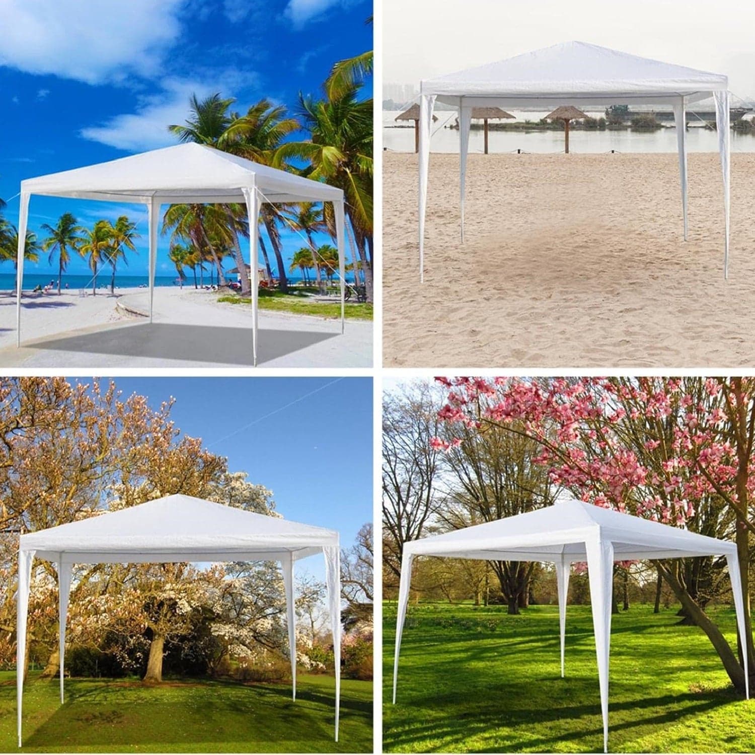 Gazebo da Giardino 3x3 Impermeabile Struttura Metallo Bianco per Campeggio Fiere Eventi in Gazebo Danyx - Casoria, commercioVirtuoso.it