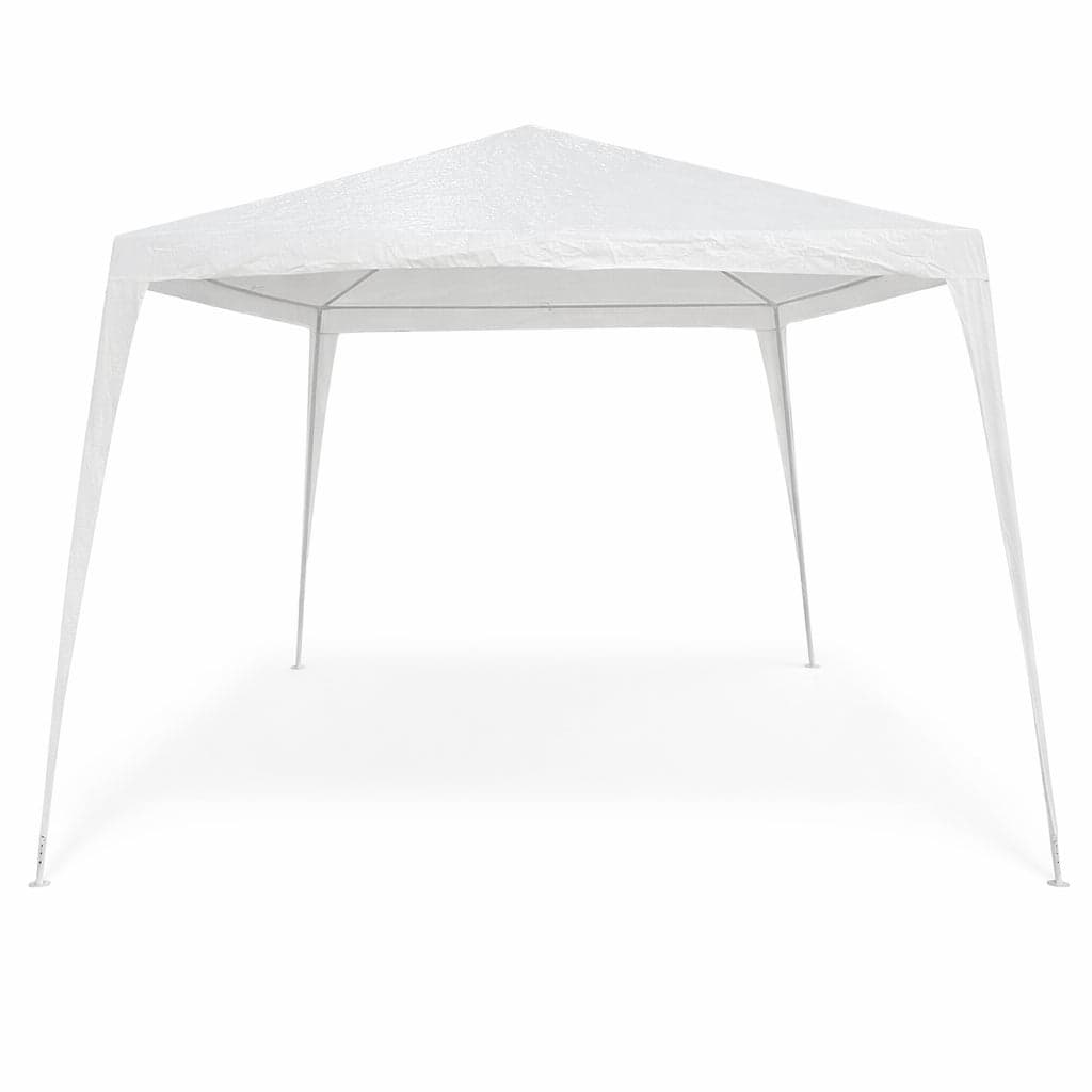 Gazebo da Giardino 3x3 Impermeabile Struttura Metallo Bianco per Campeggio Fiere Eventi