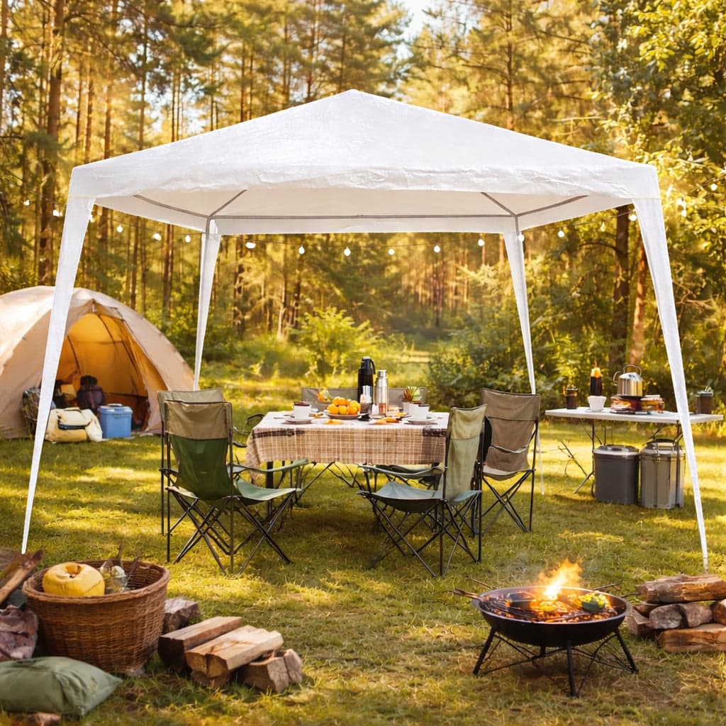 Gazebo da Giardino 3x3 Impermeabile Struttura Metallo Bianco per Campeggio Fiere Eventi in Gazebo Danyx - Casoria, commercioVirtuoso.it