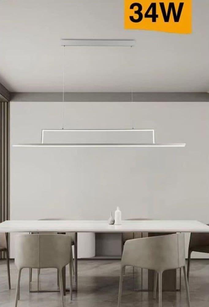 LAMPADARIO LED 34W A SOSPENSIONE LINEARE ORIZZONTALE LUCE 3000K 6500K 4000K B66-B in Lampade a sospensione Trade Shop italia - Napoli, commercioVirtuoso.it