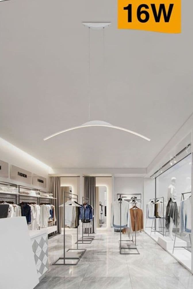 LAMPADARIO DA SOFFITTO A SOSPENSIONE LED 16W CURVATO LUCE 3000K 6500K 4000K B68-B in Lampade a sospensione Trade Shop italia - Napoli, commercioVirtuoso.it