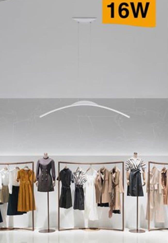 LAMPADARIO DA SOFFITTO A SOSPENSIONE LED 16W CURVATO LUCE 3000K 6500K 4000K B68-B in Lampade a sospensione Trade Shop italia - Napoli, commercioVirtuoso.it