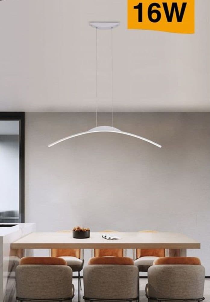 LAMPADARIO DA SOFFITTO A SOSPENSIONE LED 16W CURVATO LUCE 3000K 6500K 4000K B68-B in Lampade a sospensione Trade Shop italia - Napoli, commercioVirtuoso.it