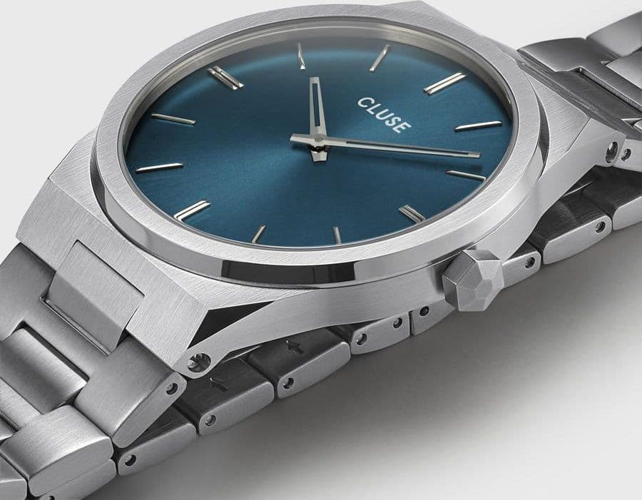 Cluse - Orologio Vigoureux Steel Petrol Blue, Silver Colour in Orologi da polso Alba Gioielli - Casoria, commercioVirtuoso.it