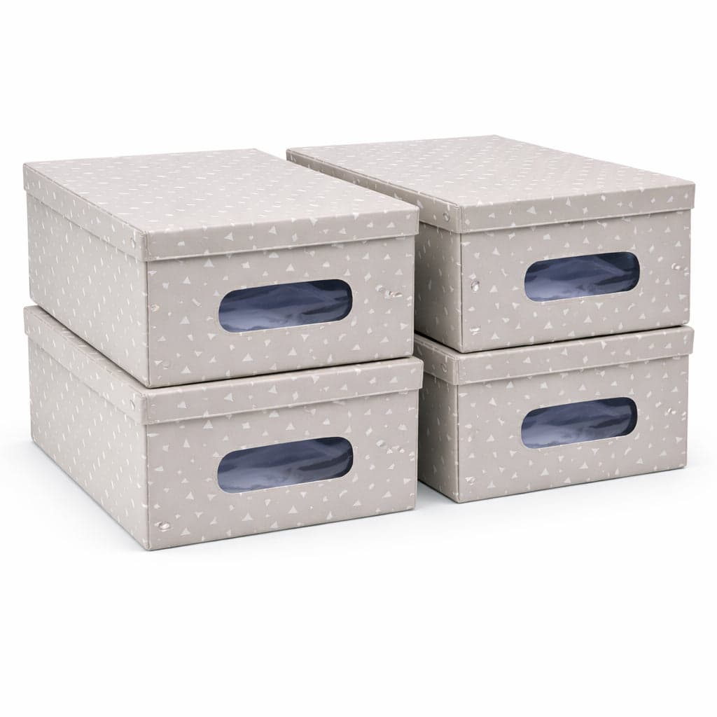Kit 4pz Scatole Box Sistemazione Armadio in PVC Pieghevole 50x39 H24cm Col.Ass in Contenitori sottoletto Danyx - Casoria, commercioVirtuoso.it