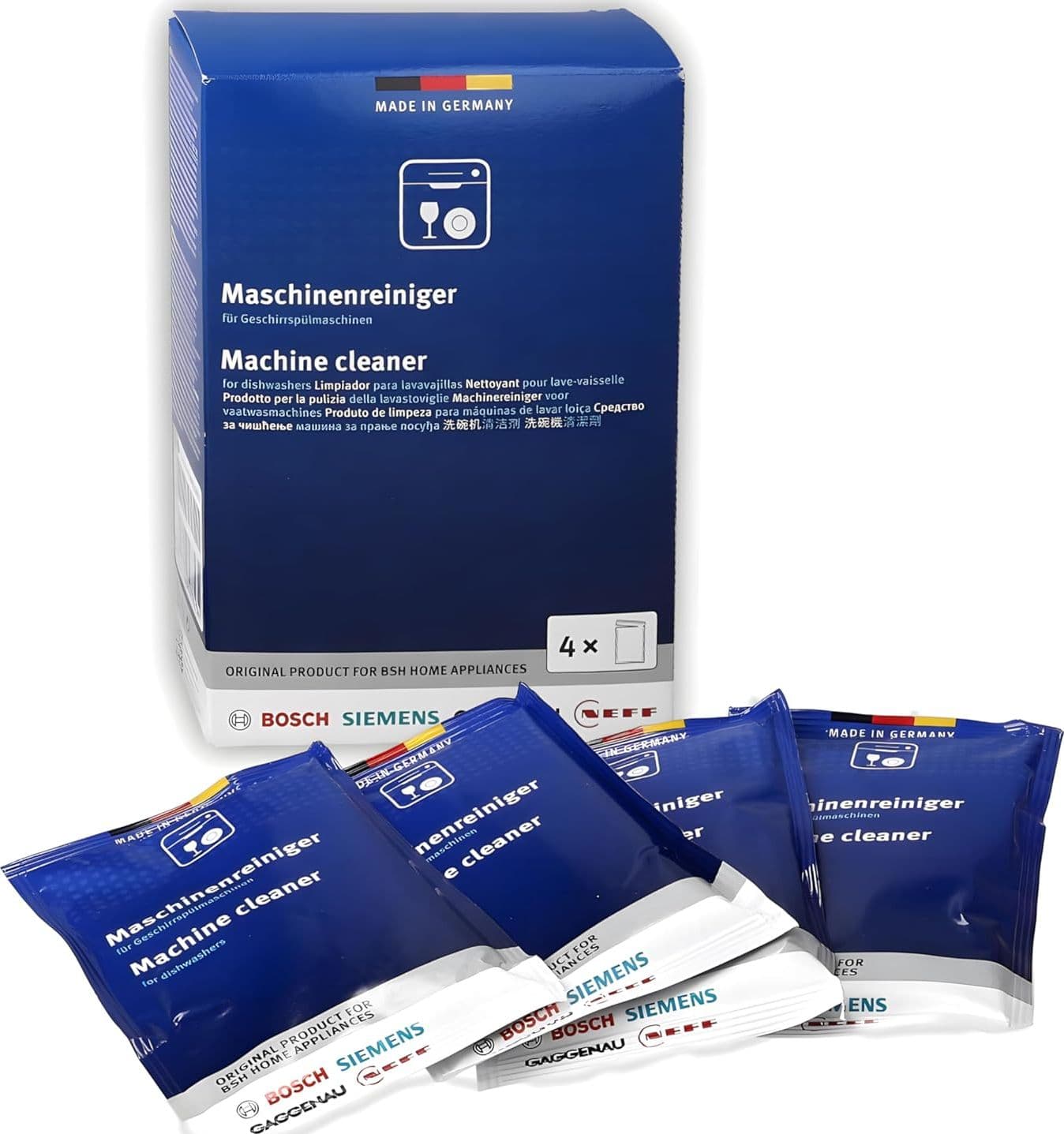 Detergente per lavastoviglie Bosch in bustine 4x45g r 00312477 in prodotto EuroStore07 - Alatri, commercioVirtuoso.it