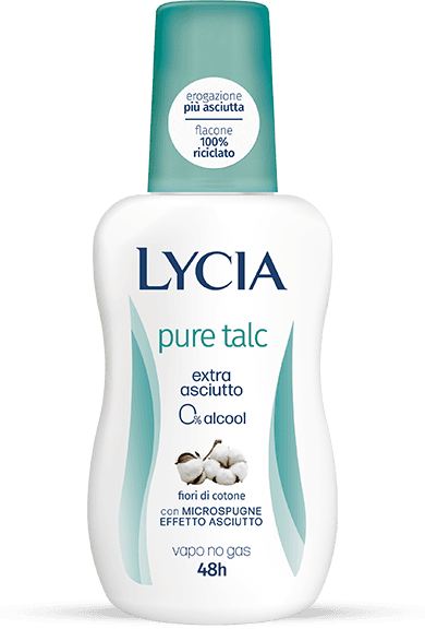 Lycia Pure Talc vapo no gas 48h extra asciutto Talco e Fiori di cotone 75ml