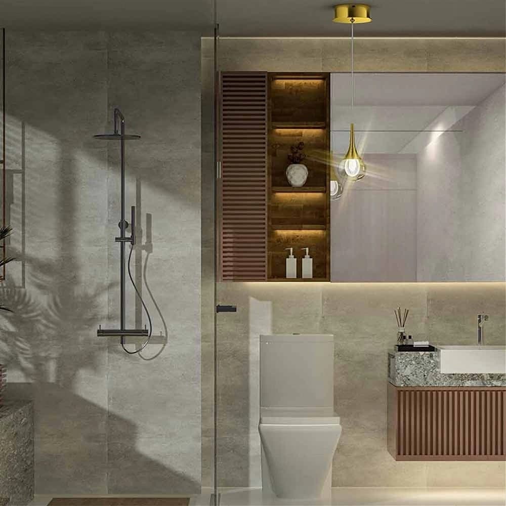 LAMPADARIO MODERNO LED 5W GLOBO LAMPADA DORATA PENDENTE LUCE 3000K 4000K 6500K LP-41 in Lampade a sospensione Trade Shop italia - Napoli, commercioVirtuoso.it