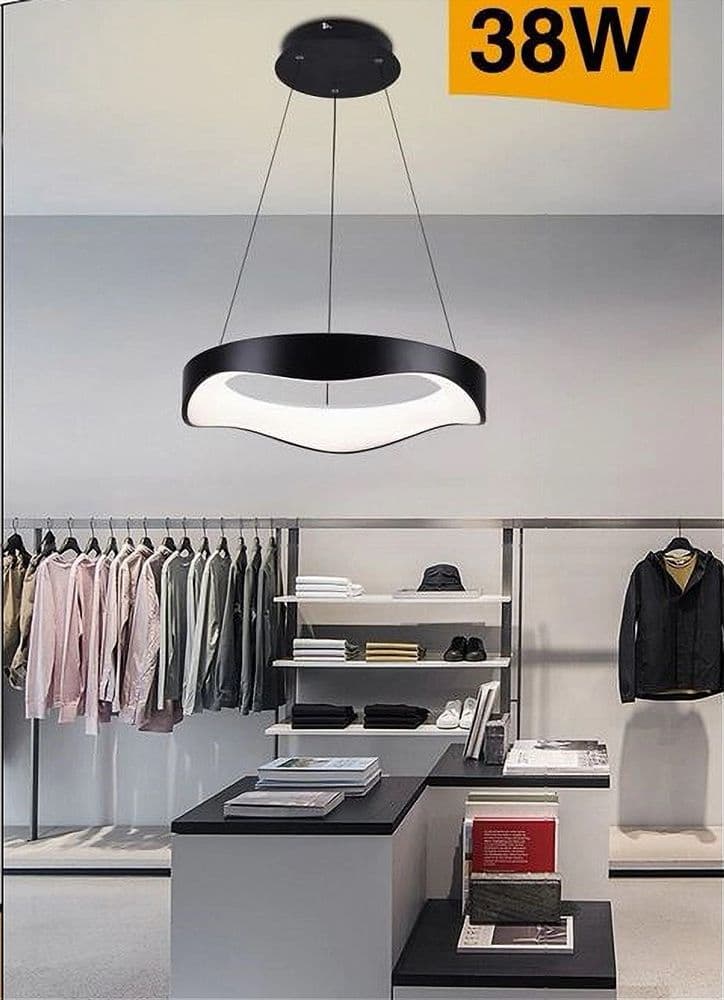 LAMPADARIO A SOSPENSIONE LED ONDA 38W ULTRA MODERNA 3 COLORAZIONI DI LUCE A67-3C in Lampade a sospensione Trade Shop italia - Napoli, commercioVirtuoso.it