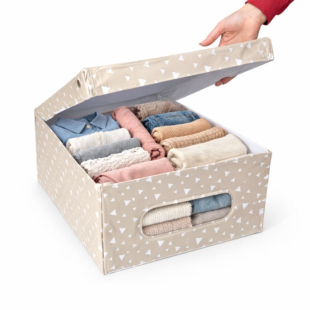 Kit 4pz Scatole Box Sistemazione Armadio in PVC Pieghevole 50x39 H24cm Col.Ass in Contenitori sottoletto Danyx - Casoria, commercioVirtuoso.it