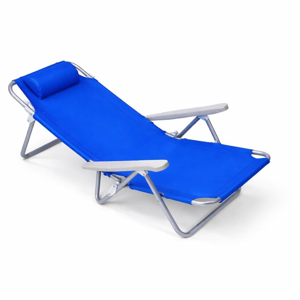 Sedia Spiaggina Prendisole Pieghevole Reclinabile 5 Posizioni Blu Mare Spaggia in Lettini Danyx - Casoria, commercioVirtuoso.it
