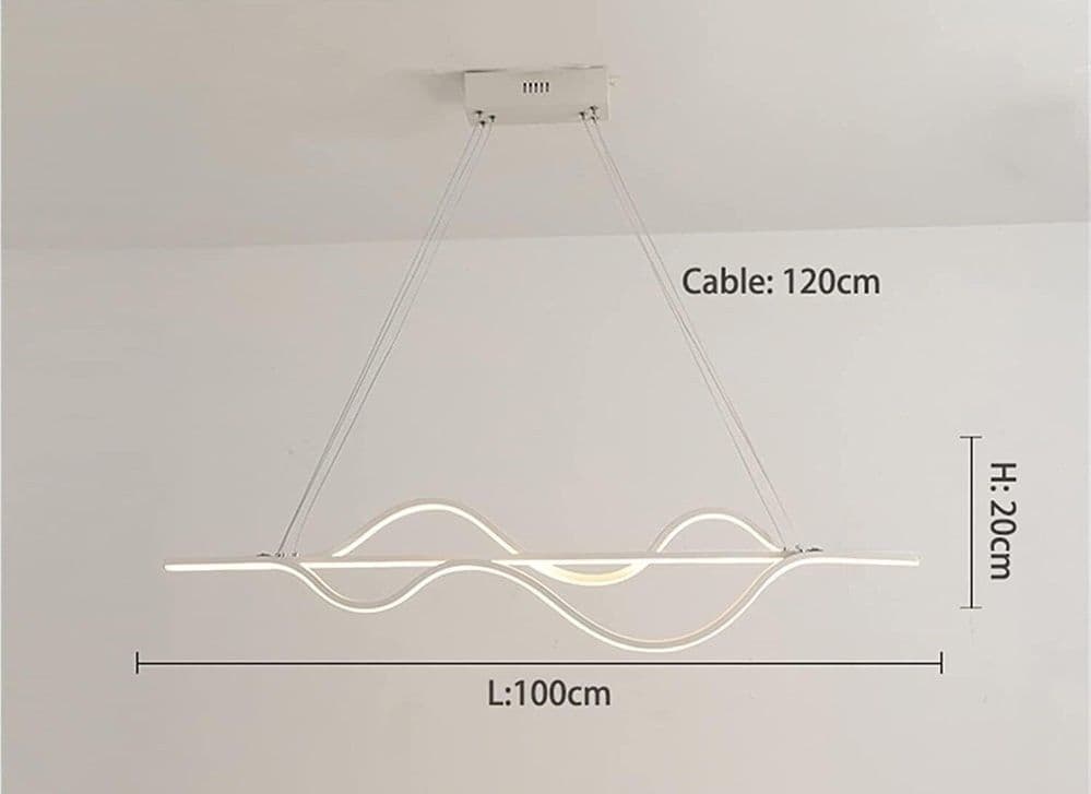 LAMPADARIO LED A SOSPENSIONE 39 WATT MODERNO ONDE LUCE 6500K 4000K 3000K B64-B in Lampade a sospensione Trade Shop italia - Napoli, commercioVirtuoso.it