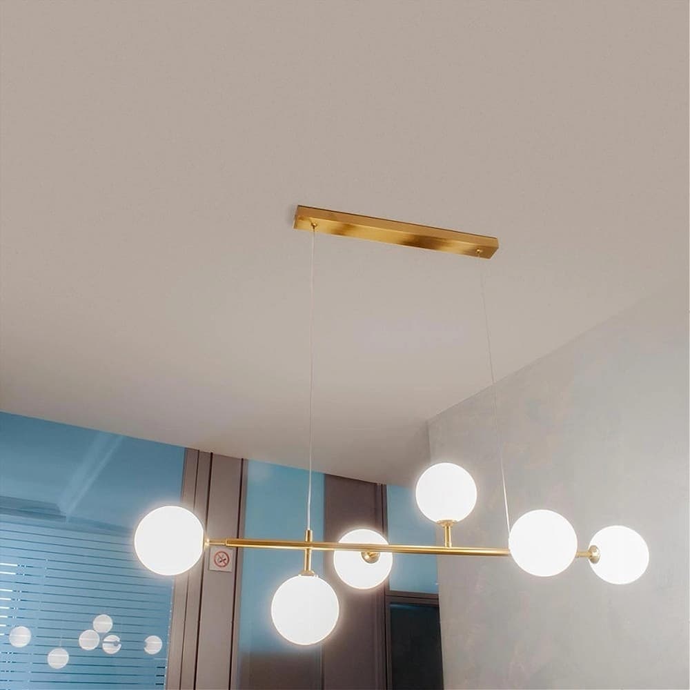 LAMPADARIO DA SOFFITTO MODERNO A SOSPENSIONE CON 6 SFERE ATTACCO LAMPADINE G9 B88 in Lampade a sospensione Trade Shop italia - Napoli, commercioVirtuoso.it