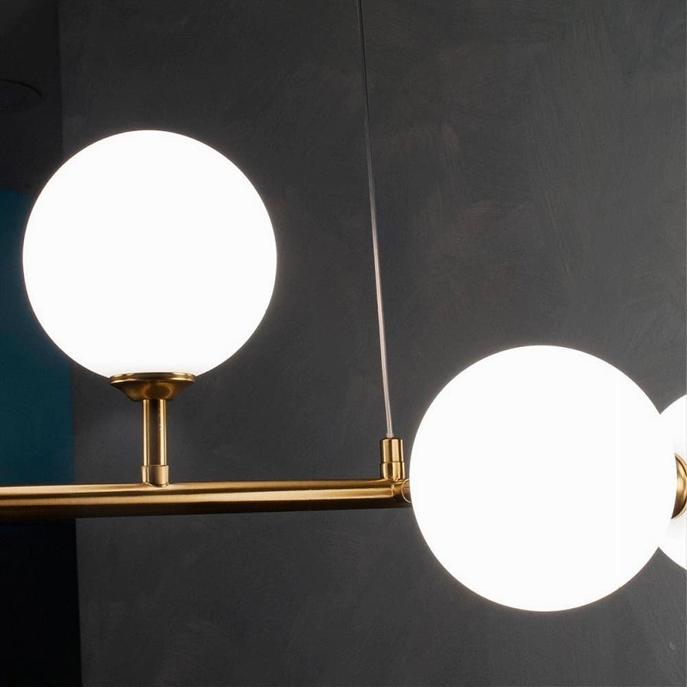LAMPADARIO DA SOFFITTO MODERNO A SOSPENSIONE CON 6 SFERE ATTACCO LAMPADINE G9 B88 in Lampade a sospensione Trade Shop italia - Napoli, commercioVirtuoso.it