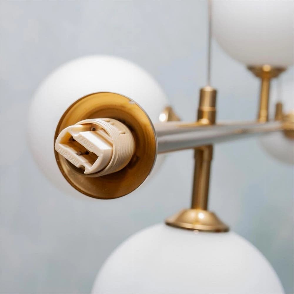 LAMPADARIO DA SOFFITTO MODERNO A SOSPENSIONE CON 6 SFERE ATTACCO LAMPADINE G9 B88 in Lampade a sospensione Trade Shop italia - Napoli, commercioVirtuoso.it