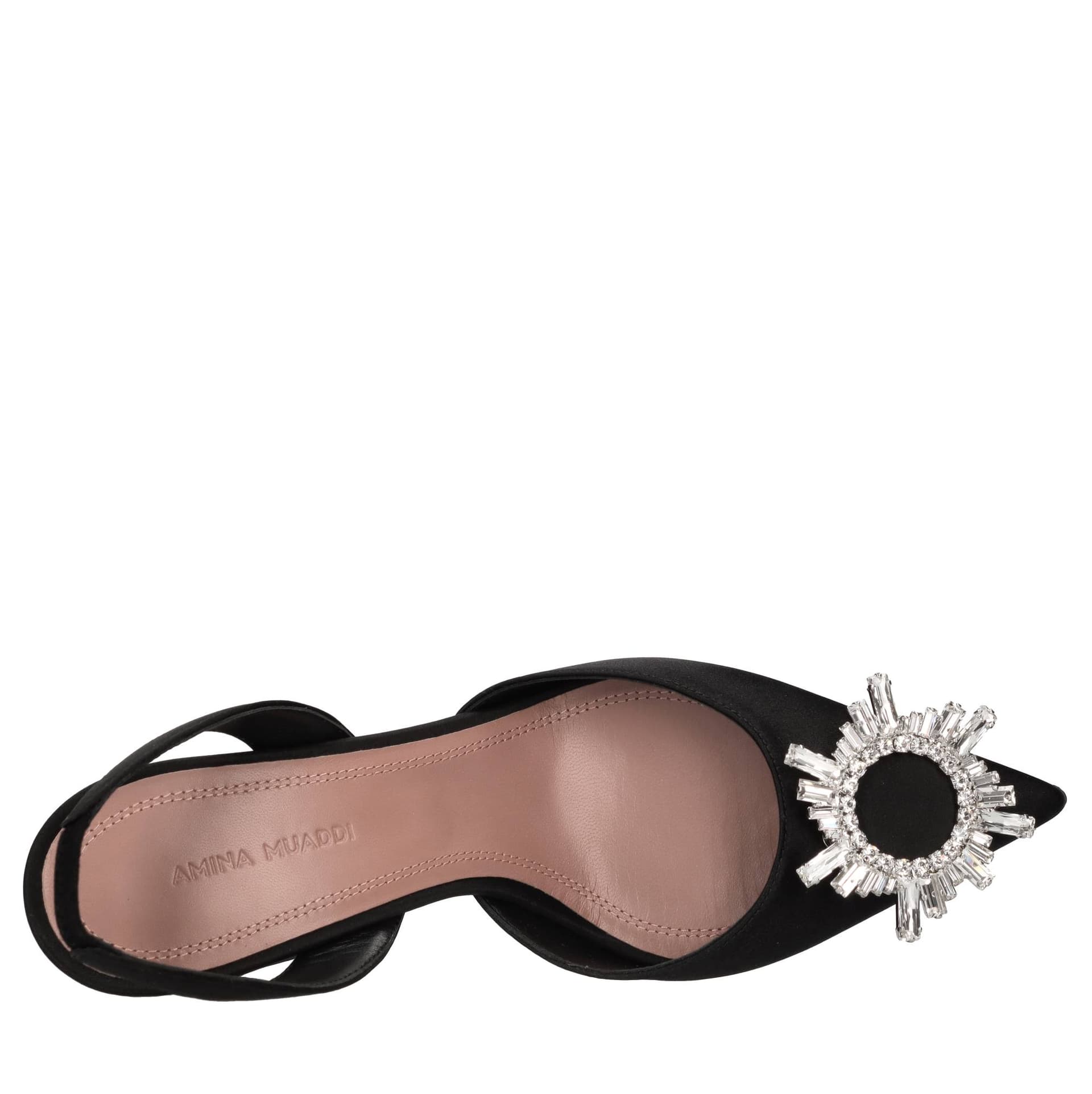 Amina Muaddi Scarpe con Tacco Nero da donna in Scarpe col tacco Drestige - Casamassima, commercioVirtuoso.it