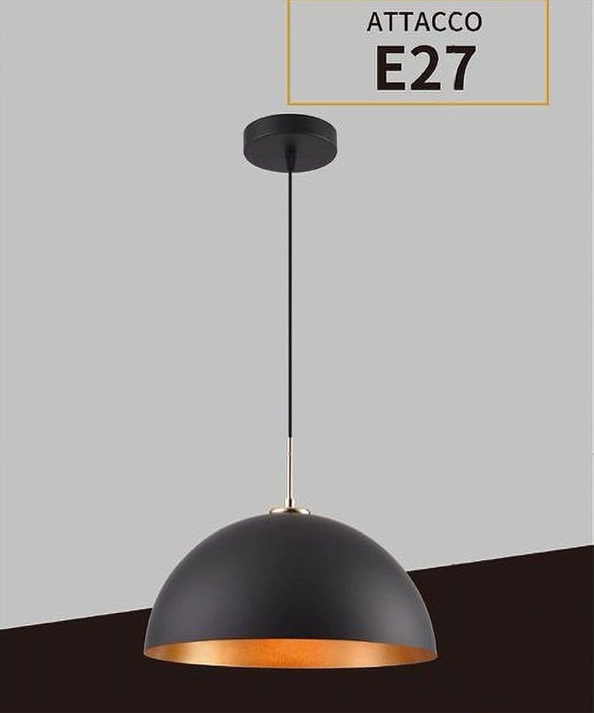 LAMPADARIO A SOSPENSIONE SOFFITTO E27 PARALUME CUPOLA IN FERRO ELEGANTE IP20 B92 in Lampade a sospensione Trade Shop italia - Napoli, commercioVirtuoso.it