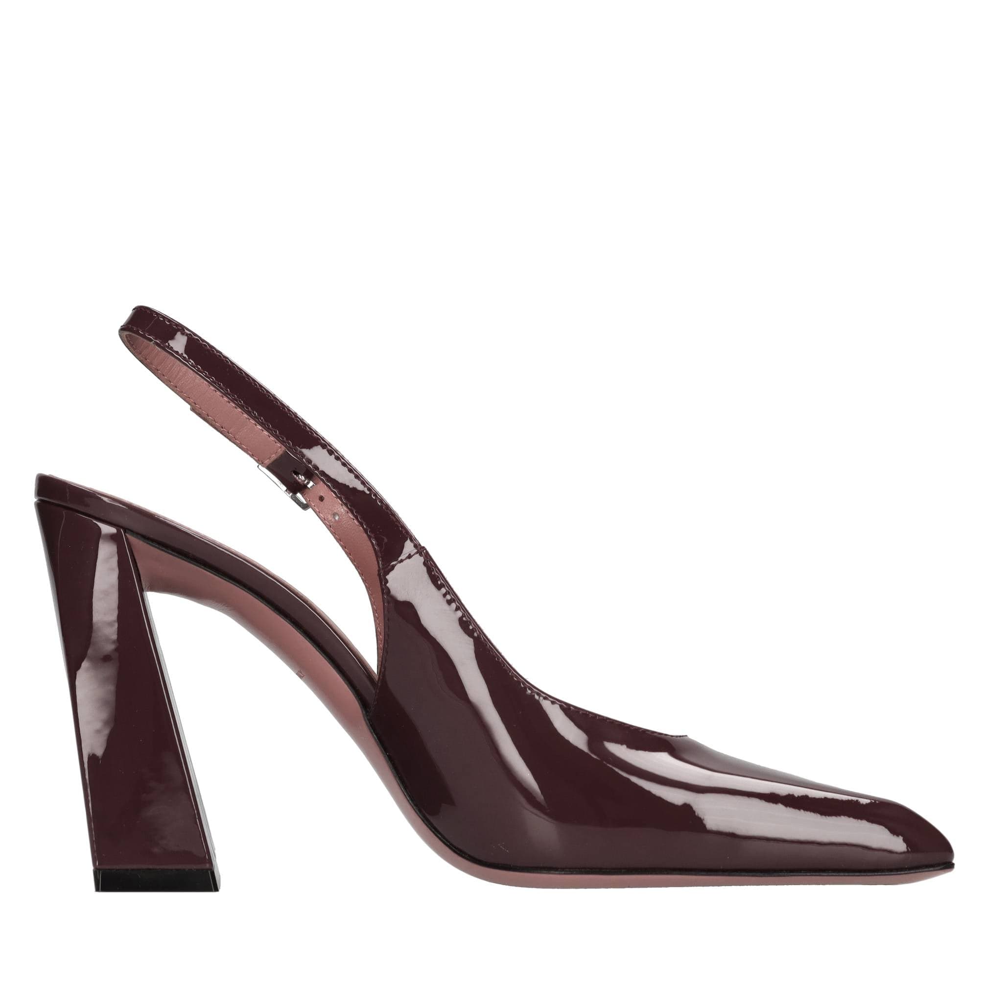 Amina Muaddi Scarpe con Tacco Bordeaux da donna in Scarpe col tacco Drestige - Casamassima, commercioVirtuoso.it