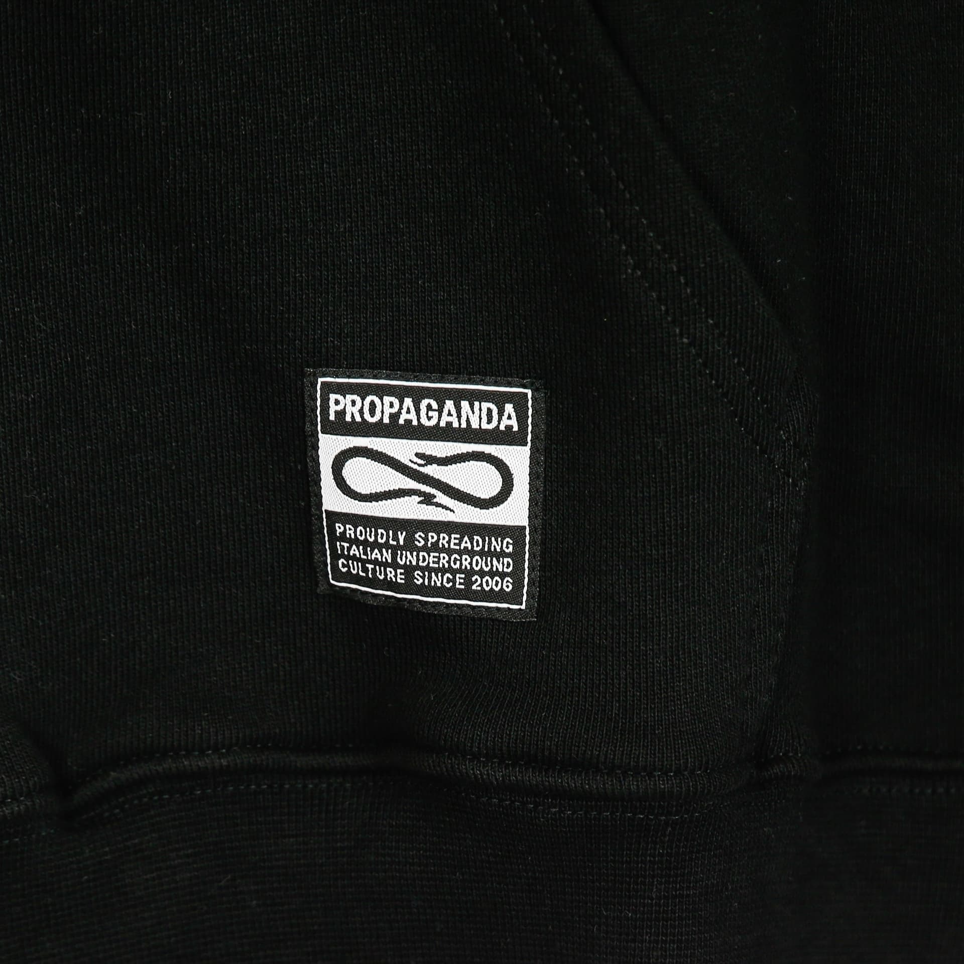 PROPAGANDA Felpa Leggera Cappuccio Zip Uomo Ribs Gradient Zip Hoodie Black da uomo in Felpe con cappuccio Drestige - Casamassima, commercioVirtuoso.it