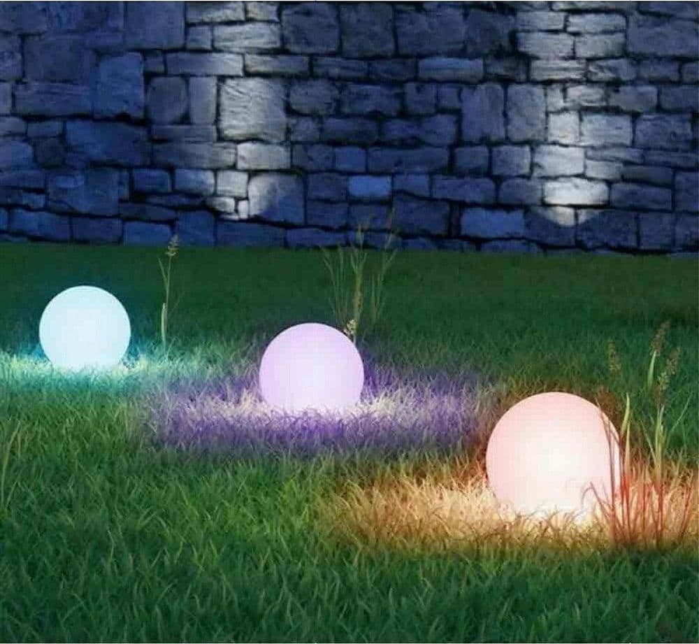 LAMPADA SFERA TERRA ESTERNO ILLUMINAZIONE GIARDINO LUCE PALLA E27 40 CM ES50-400 in Luci per sentieri Trade Shop italia - Napoli, commercioVirtuoso.it