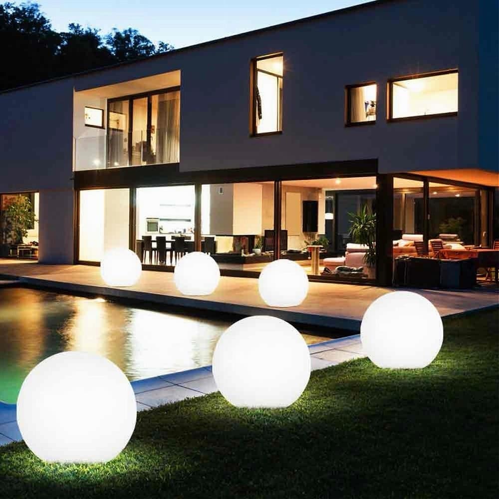 LAMPADA SFERA TERRA ESTERNO ILLUMINAZIONE GIARDINO LUCE PALLA E27 40 CM ES50-400 in Luci per sentieri Trade Shop italia - Napoli, commercioVirtuoso.it