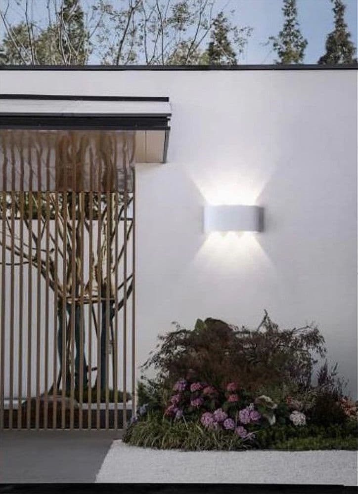 APPLIQUE 16W UP&DOWN LAMPADA MURO BIANCO ESTERNO IP65 LUCE 3000K 6500K 4000K ES68 in Lampade da parete Trade Shop italia - Napoli, commercioVirtuoso.it