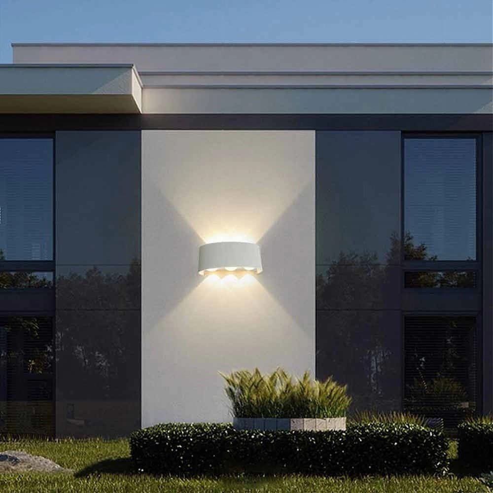 APPLIQUE 16W UP&DOWN LAMPADA MURO BIANCO ESTERNO IP65 LUCE 3000K 6500K 4000K ES68 in Lampade da parete Trade Shop italia - Napoli, commercioVirtuoso.it