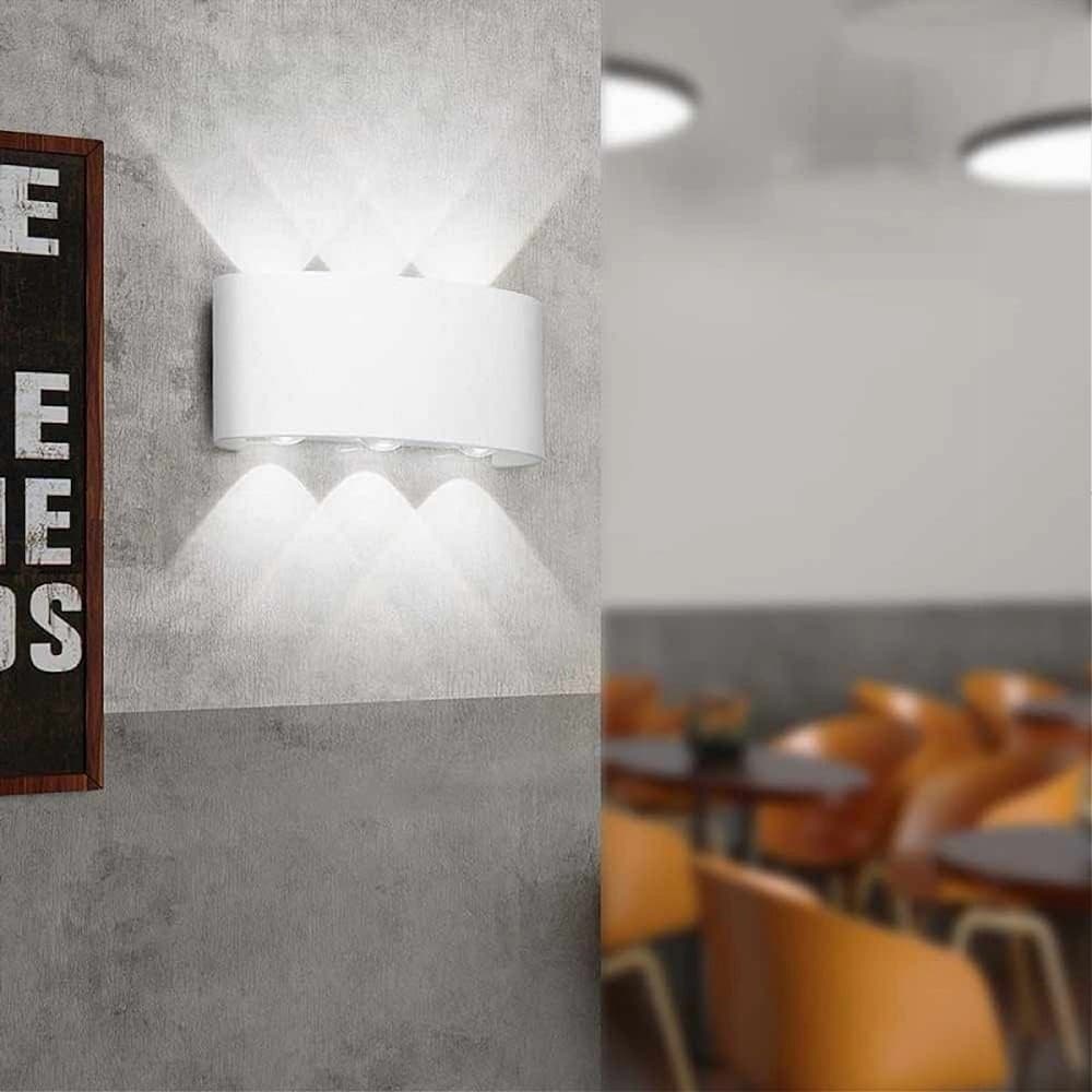 APPLIQUE 16W UP&DOWN LAMPADA MURO BIANCO ESTERNO IP65 LUCE 3000K 6500K 4000K ES68 in Lampade da parete Trade Shop italia - Napoli, commercioVirtuoso.it