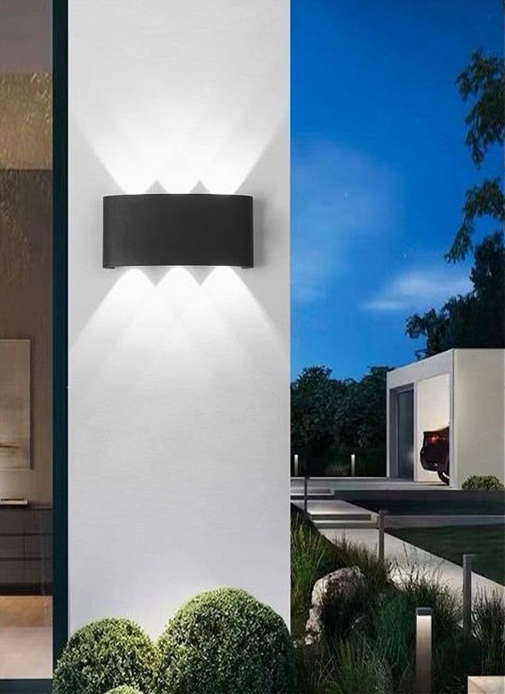 APPLIQUE 16 W UP&DOWN LAMPADA MURO NERO ESTERNO LUCE 6500K 4000K 3000K IP65 ES68 in Lampade da parete Trade Shop italia - Napoli, commercioVirtuoso.it