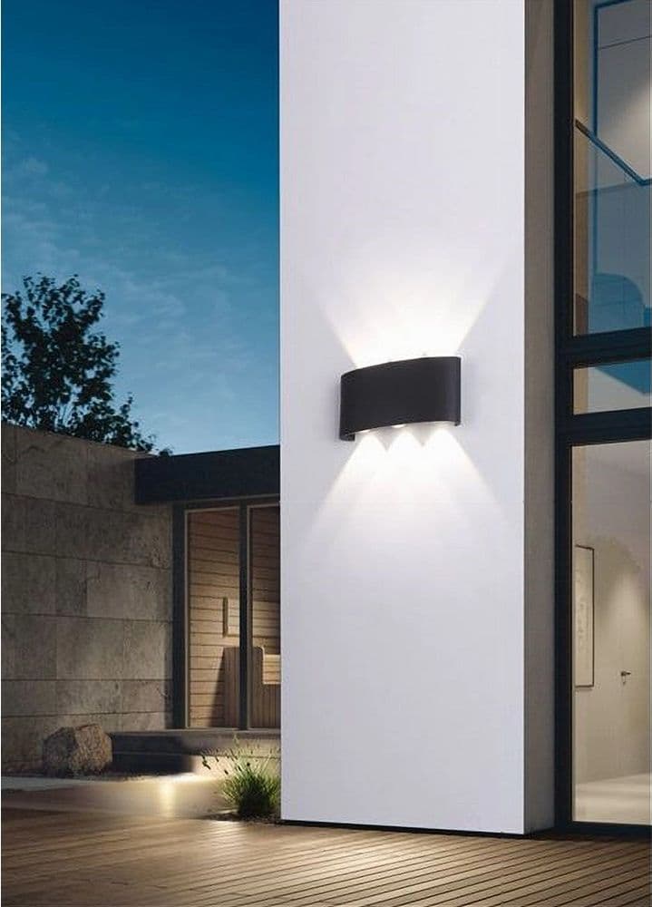 APPLIQUE 16 W UP&DOWN LAMPADA MURO NERO ESTERNO LUCE 6500K 4000K 3000K IP65 ES68 in Lampade da parete Trade Shop italia - Napoli, commercioVirtuoso.it