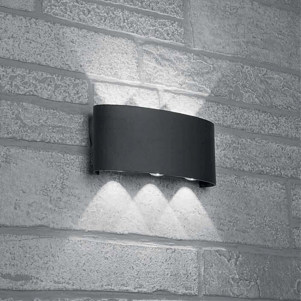APPLIQUE 16 W UP&DOWN LAMPADA MURO NERO ESTERNO LUCE 6500K 4000K 3000K IP65 ES68 in Lampade da parete Trade Shop italia - Napoli, commercioVirtuoso.it