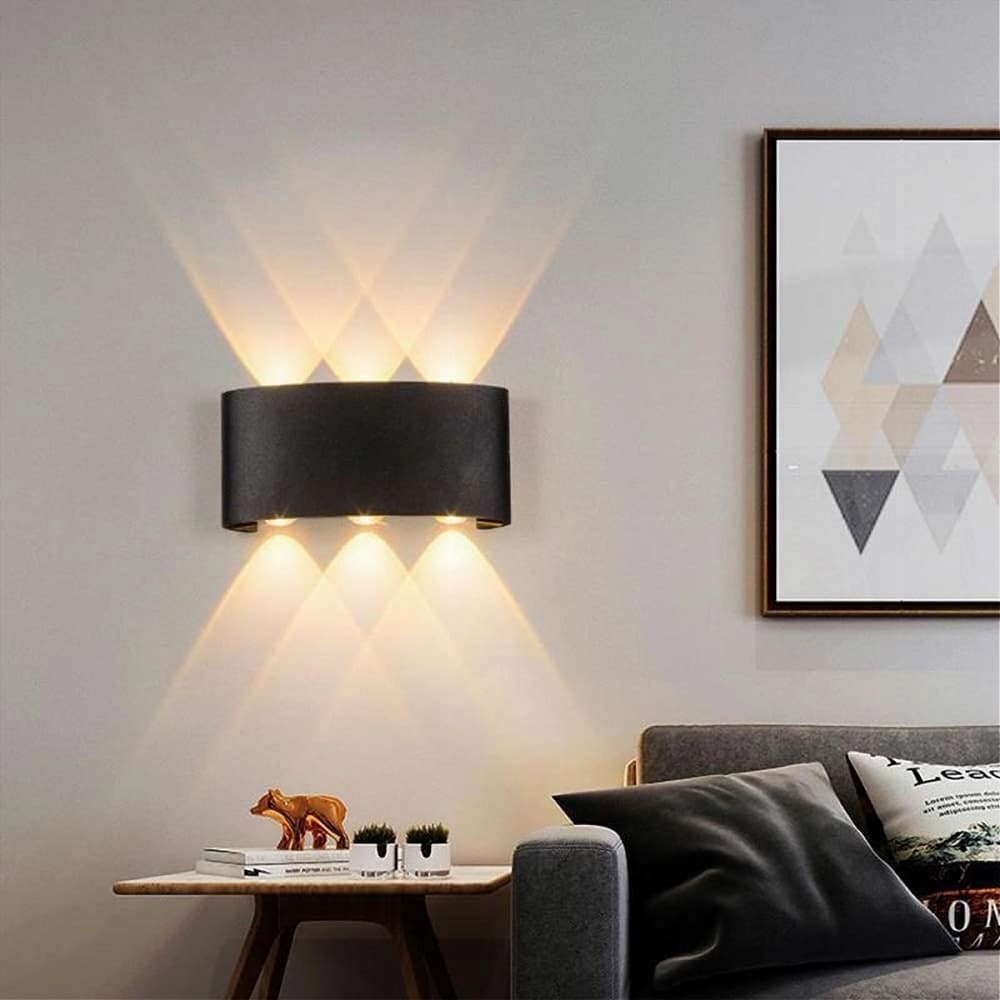 APPLIQUE 16 W UP&DOWN LAMPADA MURO NERO ESTERNO LUCE 6500K 4000K 3000K IP65 ES68 in Lampade da parete Trade Shop italia - Napoli, commercioVirtuoso.it