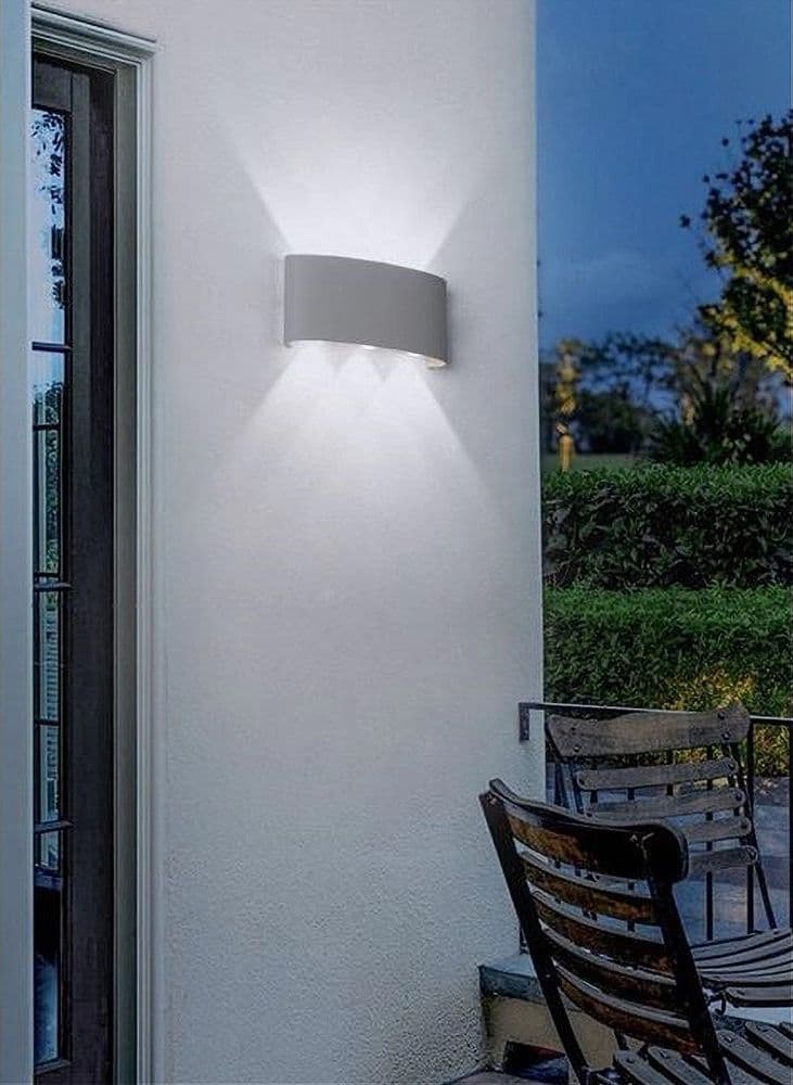 APPLIQUE 16W UP&DOWN LAMPADA MURO GRIGIO ESTERNO IP65 LUCE 4000K 3000K 6500K ES68 in Lampade da parete Trade Shop italia - Napoli, commercioVirtuoso.it
