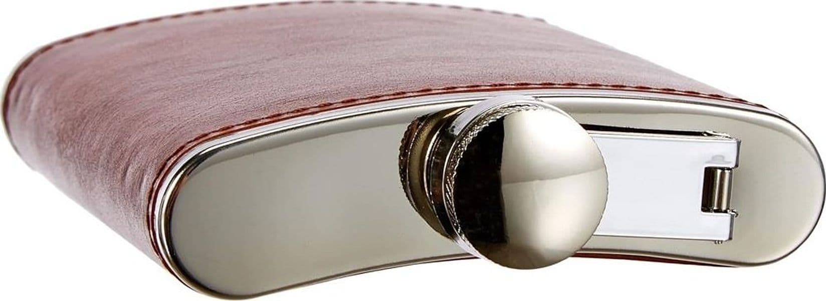 FIASCHETTA IN ACCIAIO INOX FODERATA IN PELLE IMBUTO INCLUSO PER LIQUORI WHISKY in Fiaschette Trade Shop italia - Napoli, commercioVirtuoso.it