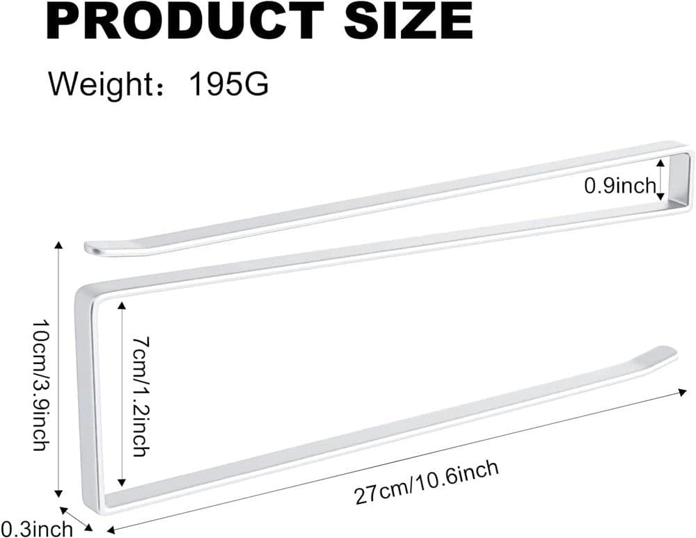 PORTAROTOLO 27CM SOTTOPENSILE SENZA FORARE PER CUCINA BAGNO PORTA ASCIUGAMANO in Porta carta da cucina Trade Shop italia - Napoli, commercioVirtuoso.it