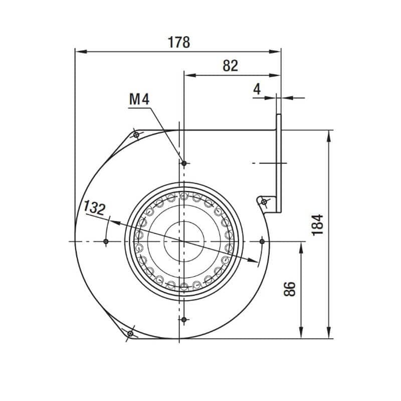 Ventilatore centrifugo G2E120-AR77-01 per stufa a pellet 14706061