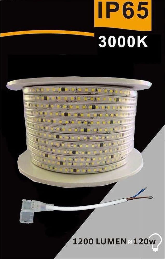 STRISCIA LED 3535 220V 12W/MT 120LED/MT 100 MT 8MM VARI COLORI DI LUCE 3535-120D in Nastri LED Trade Shop italia - Napoli, commercioVirtuoso.it