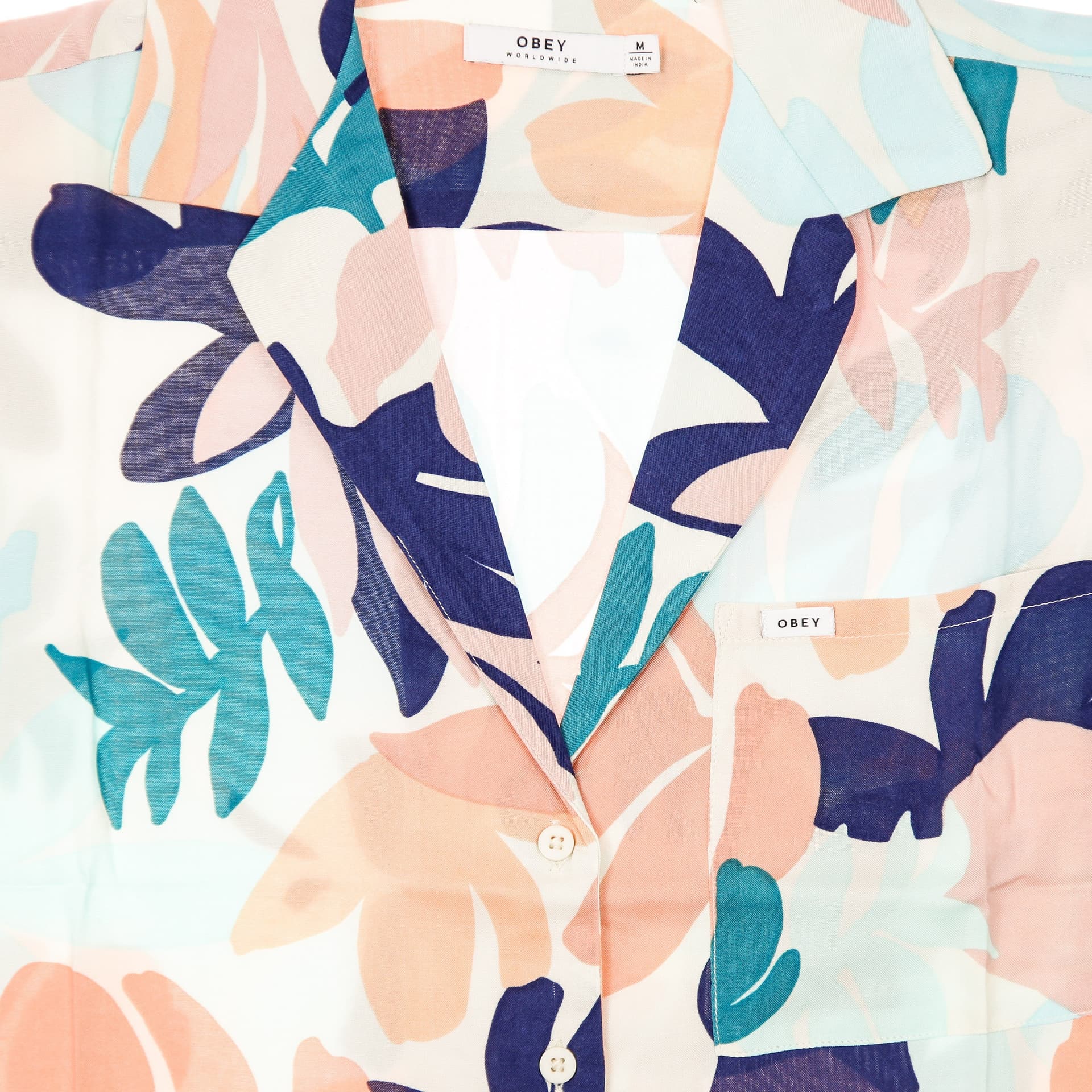OBEY Camicia Manica Corta Donna Decoupage Shirt Pecan Multi da donna in Bluse e camicie Drestige - Casamassima, commercioVirtuoso.it