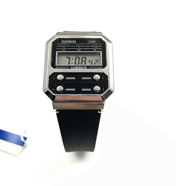 Orologio Casio unisex, A-100WEF-1A, con cinturino in comoda gomma nera in Orologi da polso Loweconomy - Marineo, commercioVirtuoso.it