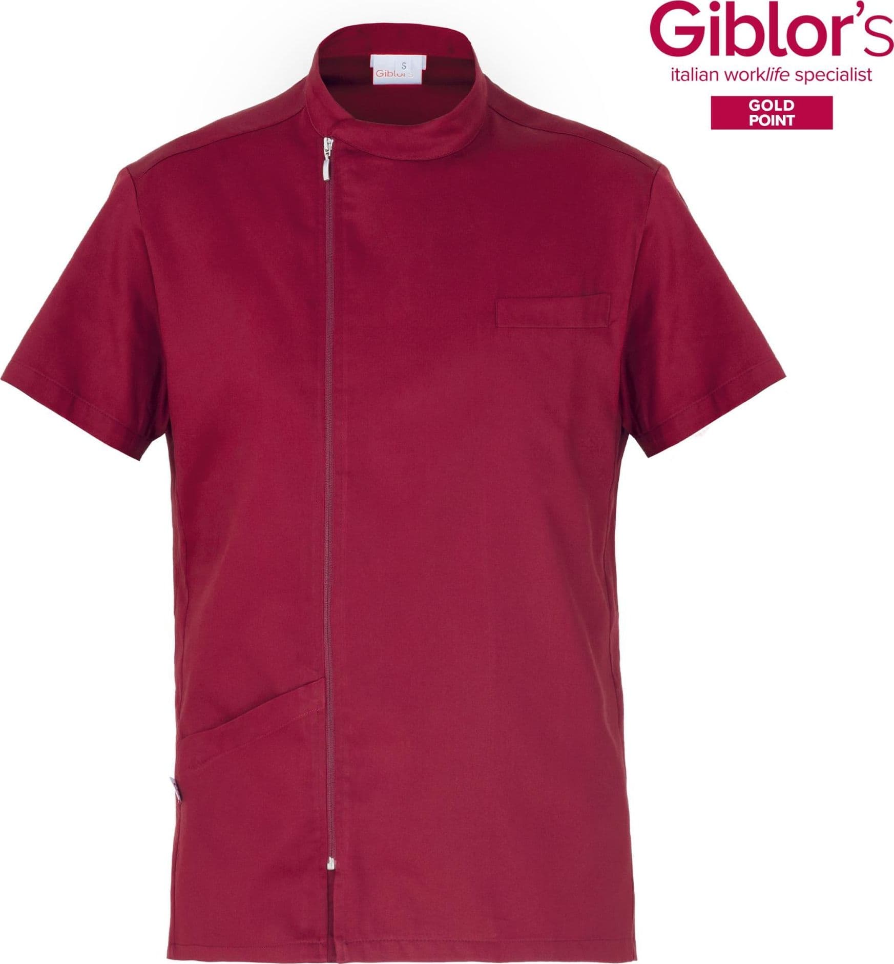 Casacca Ruggero Bordeaux XXL Manica Corta Casacca Uomo Medico Farmacista Dentista Infermiere Asa Oss in Uniformi sanitarie - giacche Dresswork - Como, commercioVirtuoso.it