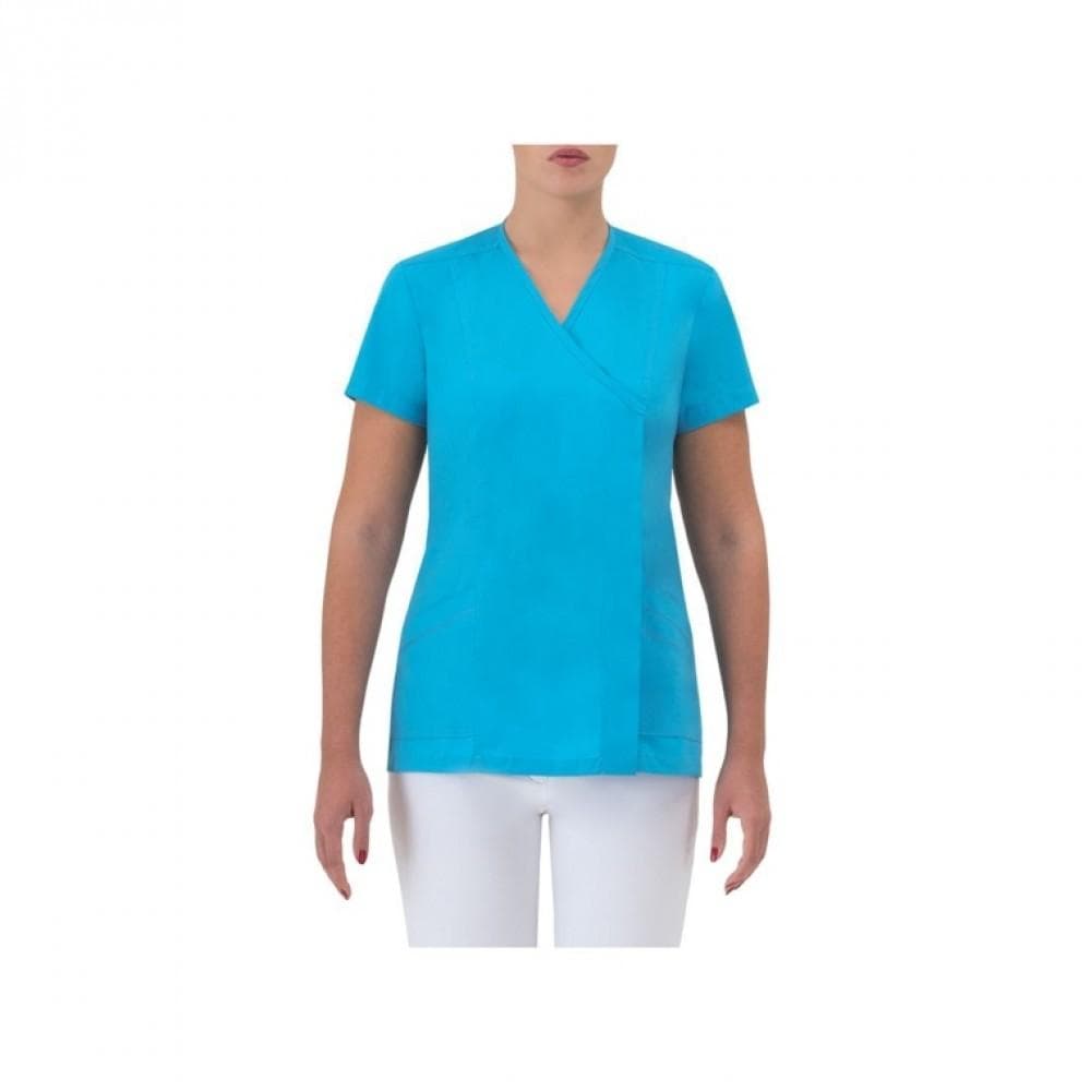 Casacca Donna Kia Turchese Azzurro Facile Stiro Casacca Medicale in Uniformi sanitarie - giacche Dresswork - Como, commercioVirtuoso.it