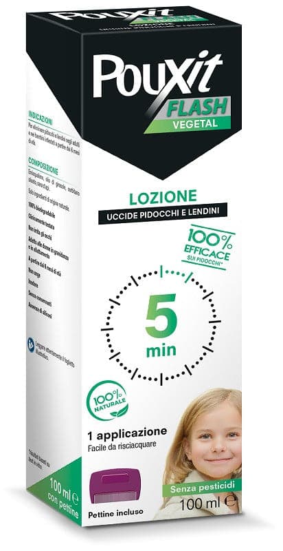 Pouxit flash vegetal lozione