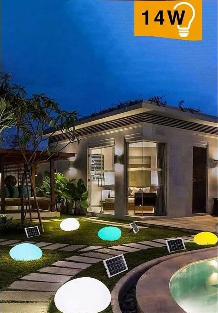 LAMPADA SOLARE LUCE RGB SENSORE CREPUSCOLARE PANNELLO SOLARE RICARICABILE LED 14W in Lampade da parete Trade Shop italia - Napoli, commercioVirtuoso.it