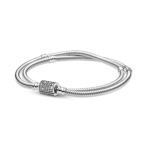 Pandora Doppio Bracciale con Chiusura Pavè in Bracciali Alba Gioielli - Casoria, commercioVirtuoso.it