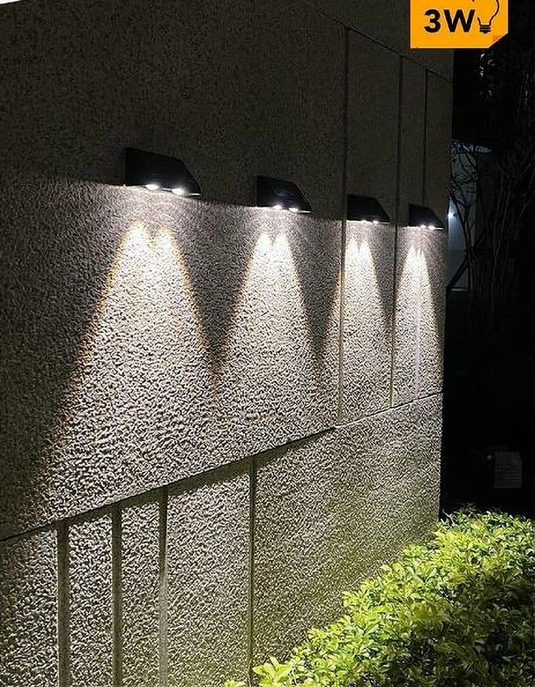 APPLIQUE LED CON PANNELLO SOLARE A PARETE 3 W IP65 LUCE 3000K 6500K NERO YH0615 in Lampade da parete Trade Shop italia - Napoli, commercioVirtuoso.it