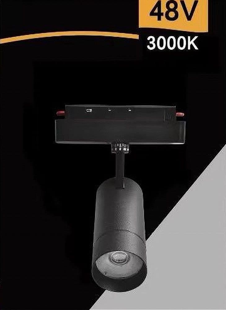 FARETTO LED 24W NERO MAGNETICO PER BINARIO MONOFASE 48V LUCE 4000K 3000K COB-24W in Faretti da soffitto Trade Shop italia - Napoli, commercioVirtuoso.it