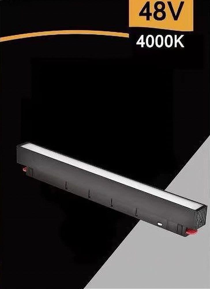 FARETTO BARRA LED 14W MAGNETICO COPERTURA OPACA BINARIO 48V LUCE 4000K 3000K SMD-14W in Teste faretto per sistemi di illuminazione a cavo e su binario Trade Shop italia - Napoli, commercioVirtuoso.it
