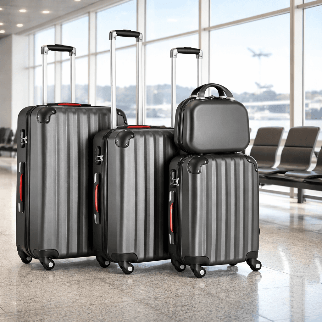 Set 3+1 Valigie Rigide Abs Trolley Easy Roll con Beauty Case e Lucchetto Grigio in Set di valigie Danyx - Casoria, commercioVirtuoso.it