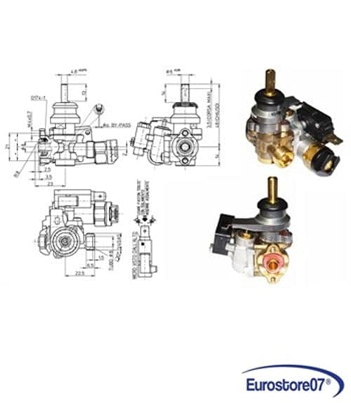 RUBINETTO VALVOLATO SICUREZZA PER PIANO COTTURA GAS URANIA ONOFRI TERIM in prodotto EuroStore07 - Alatri, commercioVirtuoso.it
